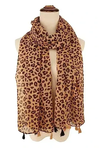 YOUR SMILE Large Boho Scarf for Women Lightweight Floral Printed Scarves Fall Winter Fashion Fringed Shawl wraps - 3