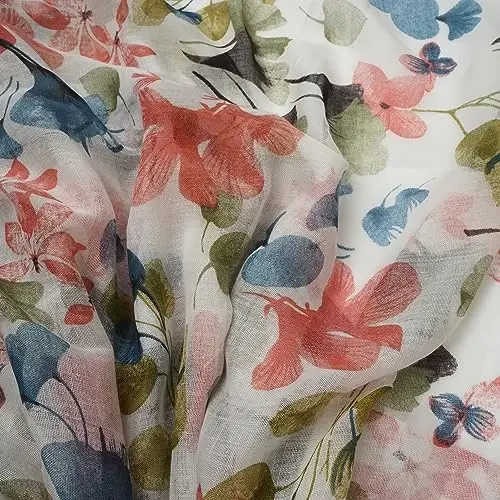 YOUR SMILE Large Boho Scarf for Women Lightweight Floral Printed Scarves Fall Winter Fashion Fringed Shawl wraps - 5