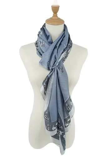 YOUR SMILE Large Mulberry Silk Feeling Long Stain Scarf Lightweight Sunscreen Shawls Wraps for Women - 5