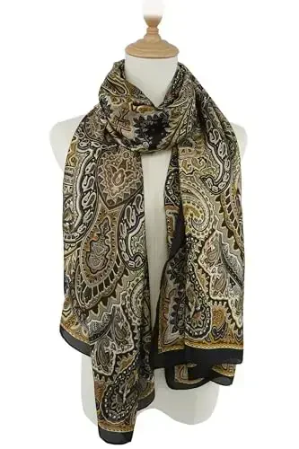 YOUR SMILE Large Mulberry Silk Feeling Long Stain Scarf Lightweight Sunscreen Shawls Wraps for Women - 4