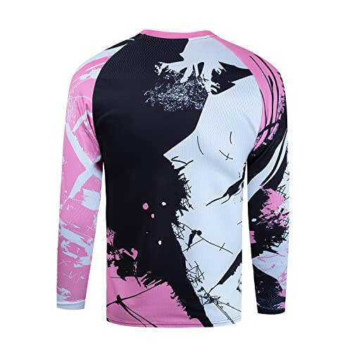 Youth Mountain Bike Shirts Cycling Jersey for Girls Boys Long Sleeve MTB Child Quick Dry Bicycle Downhill BMX Shirts Tops - 2