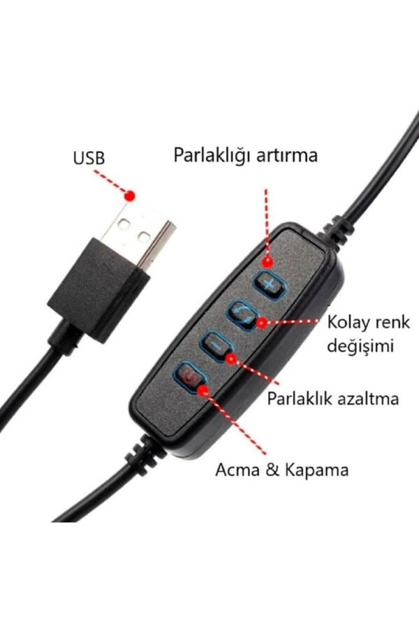 Youtuber Led 10 Dyuymli Halqa Chiroqi 5500k Youtuber Led Yoritiladigan 2.1 metrli Tripod Selfie Makiyaj Chiroqi - 10