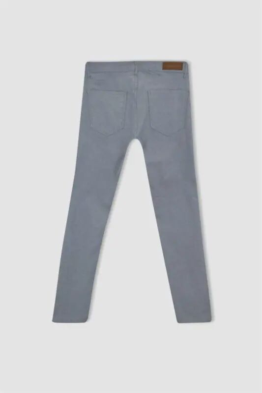 Yozgi Chino kanvas shim Slim Fit tor ko'rinish cho'ntakli tor paça-Ochiq Indigo - 10