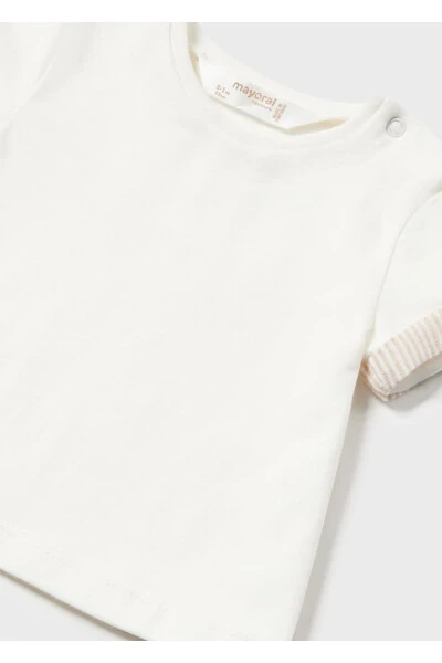 Yozgi erkak chaqaloq bluzasi qisqa kombinezon to'plami - 3