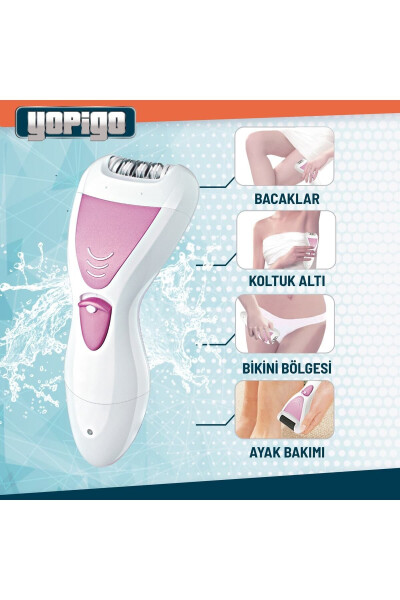 Yp-0305 Essential 4-Head Super Luxury Epilator Facial Hair Removal Tool Hair Removal Machine Heel Rasp - 4