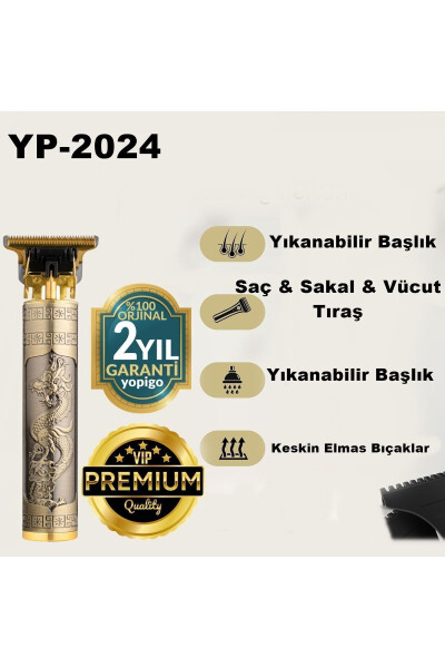 YP-2024 Premium Şarjlı Tıraş Makinesi Saç Sakal Lazer Epilasyon Öncesi Kol Bacak Koltuk Altı Vücut - 11