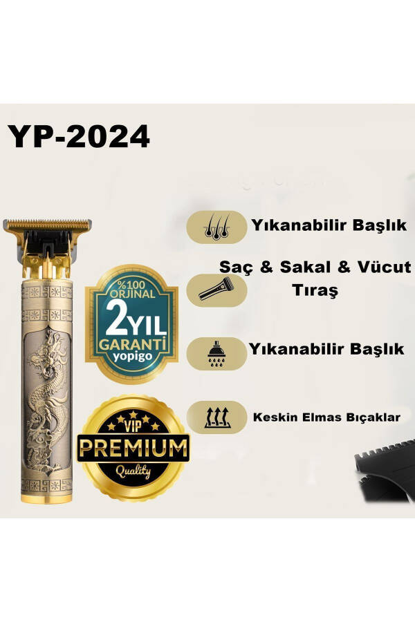 YP-2024 Premium Şarjlı Tıraş Makinesi Saç Sakal Lazer Epilasyon Öncesi Kol Bacak Koltuk Altı Vücut - 11