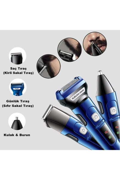 Yp-567 4-in-1 Men's Grooming Set Hair Beard Trimmer Shaver Nose Hair Removal - 2