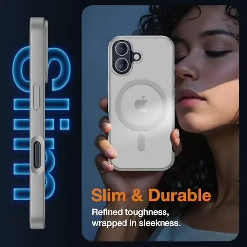 Yriklso 3 in 1 Strong Magnetic Case for iPhone 17,1X Screen Protector +1X Camera Lens, Protective Shockproof Cover,Phone Case for iPhone 17 6.3