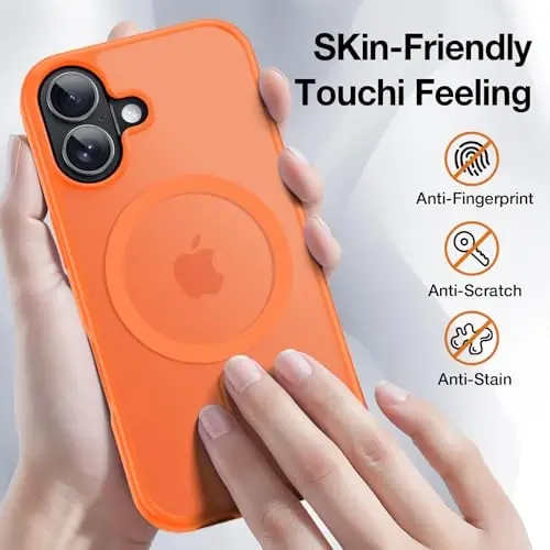Yriklso 3 in 1 Strong Magnetic Case for iPhone 17,1X Screen Protector +1X Camera Lens, Protective Shockproof Cover,Phone Case for iPhone 17 6.3
