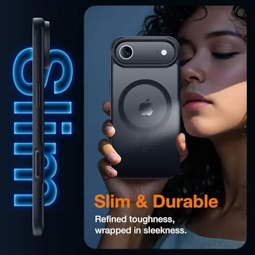 Yriklso 3 in 1 Strong Magnetic Case for iPhone Air,1X Screen Protector +1X Camera Lens, Protective Shockproof Cover,Phone Case for iPhone Air 6.5