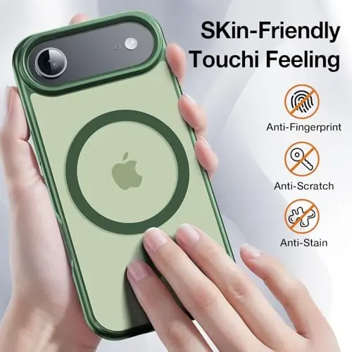 Yriklso 3 in 1 Strong Magnetic Case for iPhone Air,1X Screen Protector +1X Camera Lens, Protective Shockproof Cover,Phone Case for iPhone Air 6.5