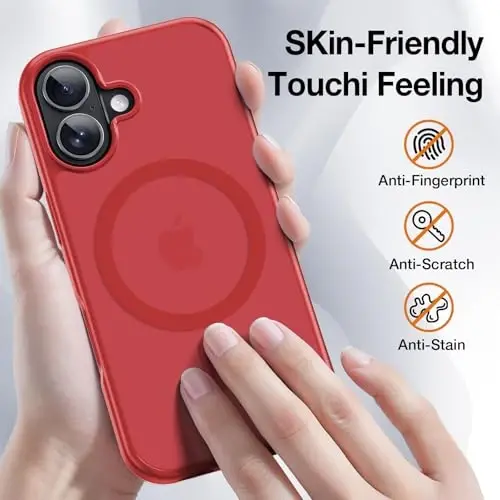 Yriklso 3 in 1 Strong Magnetic Case for iPhone 17,1X Screen Protector +1X Camera Lens, Protective Shockproof Cover,Phone Case for iPhone 17 6.3