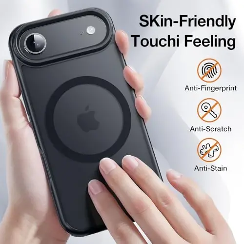 Yriklso 3 in 1 Strong Magnetic Case for iPhone Air,1X Screen Protector +1X Camera Lens, Protective Shockproof Cover,Phone Case for iPhone Air 6.5