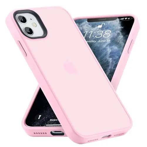 Yriklso для чехла iPhone 11, ударопрочный, военная защита от падения, для iPhone 11 6,1 дюйма, матовый розовый 
