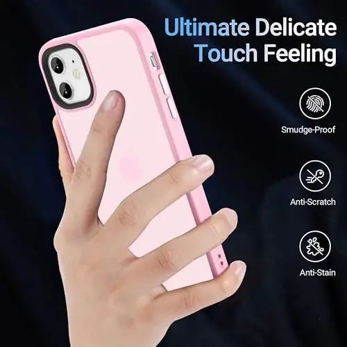 Yriklso for iPhone 11 Case, Shockproof, Military Grade Drop Protection, for iPhone 11 6.1'', Matte Pink - 3