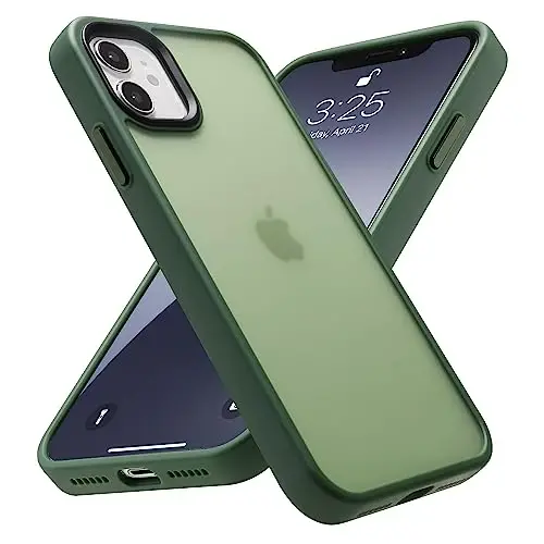 Yriklso for iPhone 11 Phone Case, Shockproof for iPhone 11 Case, Military Grade Drop Protection, Protective Hard Back Slim Translucent Case for iPhone 11 6.1'', Frosted Green | Shockproof - 1