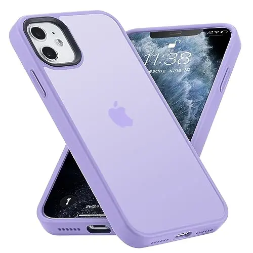 Yriklso for iPhone 11 Phone Case, Shockproof, Military Grade Drop Protection, Protective Hard Back Slim Translucent Case for iPhone 11 6.1'', Clove Purple - YRIKLSO