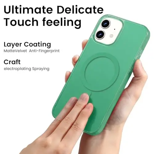 Yriklso for iPhone 12/12Pro Magnetic Case, Built in Magnets Compatible with MagSafe, Translucent Matte Hard PC Back Cover + Soft TPU Frame Slim Bumper Case for iPhone 12/12Pro（6.1