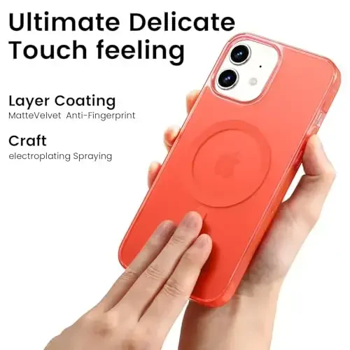 Yriklso for iPhone 12/12Pro Magnetic Case, Built in Magnets Compatible with MagSafe, Translucent Matte Hard PC Back Cover + Soft TPU Frame Slim Bumper Case for iPhone 12/12Pro（6.1