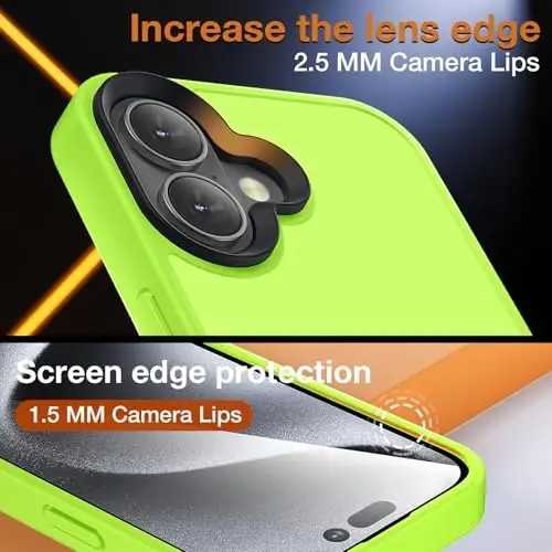 Yriklso for iPhone 16 Phone Case, Shockproof for iPhone 16 Case, Military Grade Drop Protection, Protective Hard Back Slim Translucent Case for iPhone 16 6.1