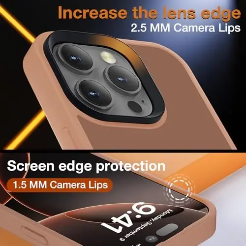 Yriklso for iPhone 16 Pro Max Phone Case, Shockproof for iPhone 16 Pro Max Case, Military Grade Drop Protection, Protective Hard Back Slim Translucent Cover,Brown - 6