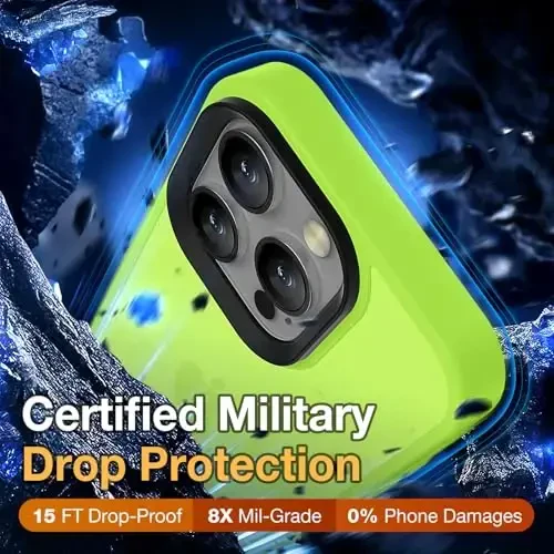 Yriklso for iPhone 16 Pro Phone Case, Shockproof for iPhone 16 Pro Case, Military Grade Drop Protection, Protective Hard Back Slim Translucent Case for iPhone 16 Pro 6.3