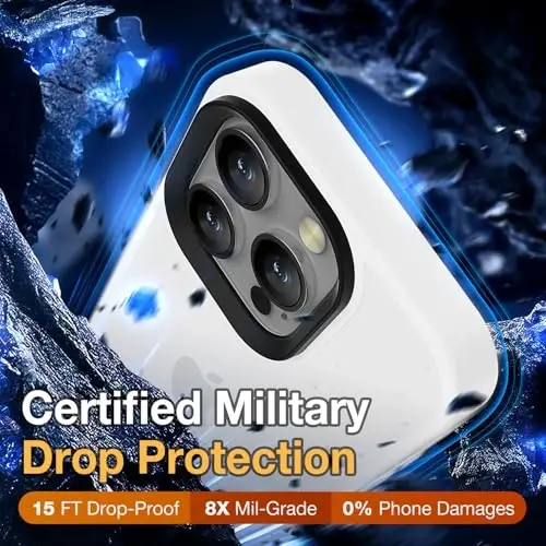 Yriklso for iPhone 16 Pro Phone Case, Shockproof for iPhone 16 Pro Case, Military Grade Drop Protection, Protective Hard Back Slim Translucent Case for iPhone 16 Pro 6.3