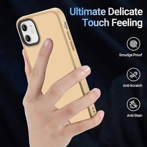 Yriklso iPhone 11 uchun g‘ilof, iPhone 11 g‘ilofiga zarbaga chidamli, harbiy darajadagi tushishdan himoya qiluvchi, himoya qiluvchi qattiq orqa yupqa yarim shaffof iPhone 11 6.1 uchun g‘ilof, Qahva rangi - 4