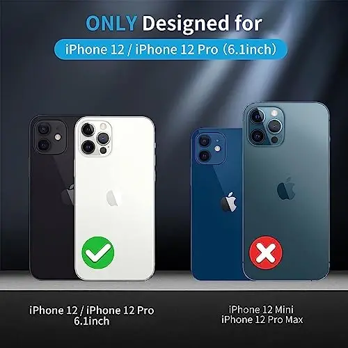 Yriklso iPhone 12 uchun telefon qutisi, iPhone 12 Pro qutisi uchun zarbga chidamli, harbiy darajadagi tushishdan himoya, himoya qattiq orqa nozik yarim shaffof, muzli yashil - YRIKLSO