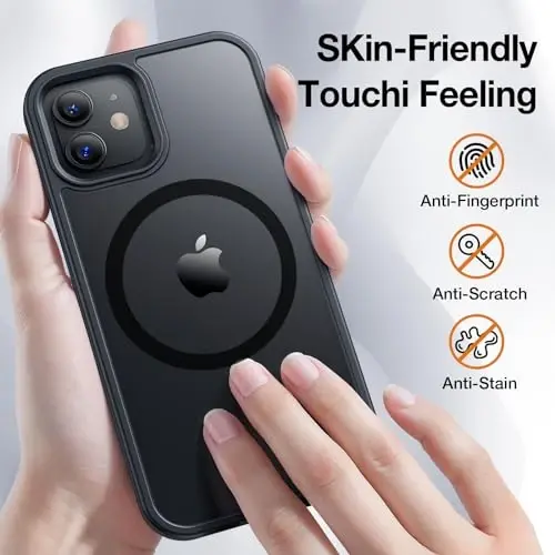 Yriklso iPhone 12/12 Pro uchun kuchli magnitli g'ilof [MagSafe bilan mos] Himoya zarba o'tkazmaydigan qopqoq iPhone 12/12Pro 6.1