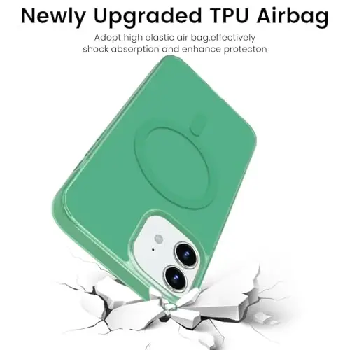 Yriklso iPhone 12/12Pro magnitli g'ilofi, MagSafe bilan mos keluvchi o'rnatilgan magnitlar, yarim shaffof mat qattiq kompyuter orqa qopqog'i + yumshoq TPU ramkali nozik bamper g'ilofi iPhone 12/12Pro (6.1