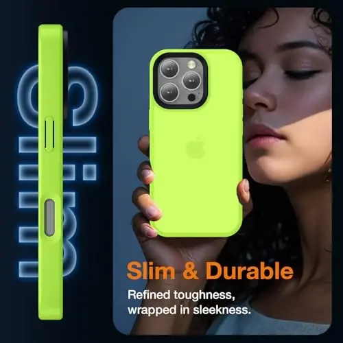 Yriklso iPhone 16 Pro Max telefon g'ilofi uchun, iPhone 16 Pro Max g'ilofi uchun zarbaga chidamli, harbiy darajadagi tushishdan himoya, himoya qattiq orqa ingichka shaffof qopqoq, issiq yashil - 5