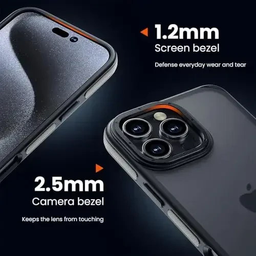 Yriklso for iPhone 16 Pro Phone Case, Shockproof for iPhone 16 Pro Case, Military Grade Drop Protection, Protective Hard Back Slim Translucent Case for iPhone 16 Pro 6.3