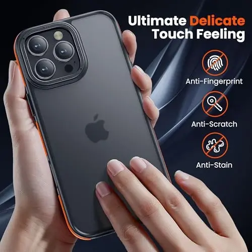 Yriklso for iPhone 16 Pro Phone Case, Shockproof for iPhone 16 Pro Case, Military Grade Drop Protection, Protective Hard Back Slim Translucent Case for iPhone 16 Pro 6.3