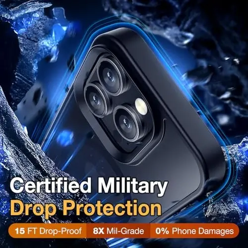 Yriklso iPhone 16 Pro uchun kuchli magnitli gʻilof himoya zarbasiga chidamli gʻilof iPhone 16 Pro 6.3