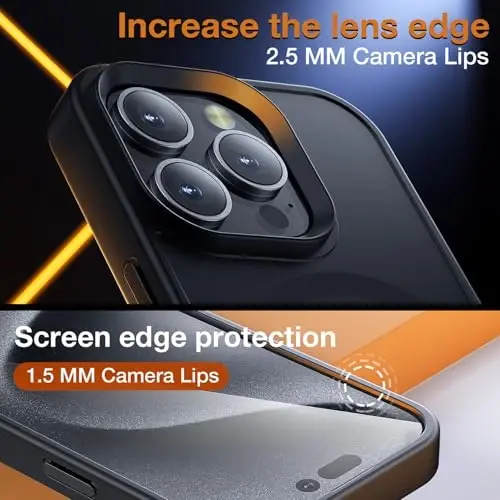 Yriklso iPhone 16 Pro uchun kuchli magnitli gʻilof himoya zarbasiga chidamli gʻilof iPhone 16 Pro 6.3