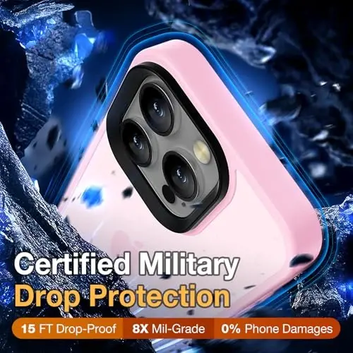 Yriklso iPhone 16 Pro uchun telefon qutisi, iPhone 16 Pro uchun zarbga chidamli quti, harbiy darajadagi tushishdan himoya, iPhone 16 Pro 6.3