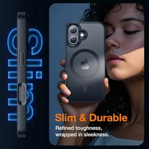 Yriklso iPhone 16 uchun kuchli magnitli g‘ilof, zarbga chidamli himoya qopqog‘i, iPhone 16 6.1