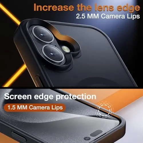 Yriklso iPhone 16 uchun kuchli magnitli g‘ilof, zarbga chidamli himoya qopqog‘i, iPhone 16 6.1