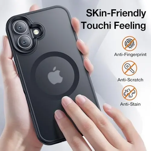 Yriklso iPhone 16 uchun kuchli magnitli g‘ilof, zarbga chidamli himoya qopqog‘i, iPhone 16 6.1