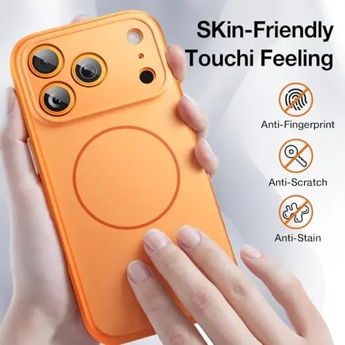 Yriklso Strong Magnetic Case for iPhone 17 Pro Max,1X Screen Protector, Protective Shockproof Cover,Phone Case for iPhone 17 Pro Max 6.9