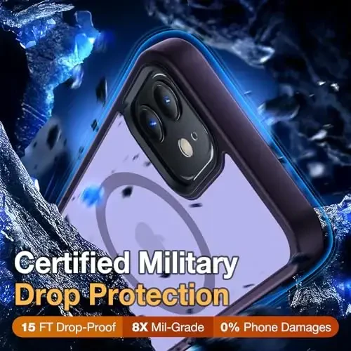 Yriklso Strong Magnetic Case for iPhone 12/12 Pro [Compatibilty with MagSafe] Protective Shockproof Cover Phone Case for iPhone 12/12Pro 6.1