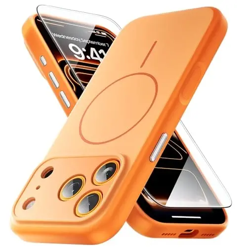 Yriklso Strong Magnetic Case for iPhone 17 Pro Max,1X Screen Protector, Protective Shockproof Cover,Phone Case for iPhone 17 Pro Max 6.9