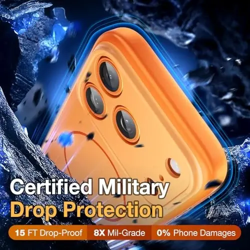 Yriklso Strong Magnetic Case for iPhone 17 Pro Max,1X Screen Protector, Protective Shockproof Cover,Phone Case for iPhone 17 Pro Max 6.9