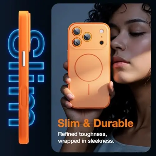 Yriklso Strong Magnetic Case for iPhone 17 Pro Max,1X Screen Protector, Protective Shockproof Cover,Phone Case for iPhone 17 Pro Max 6.9