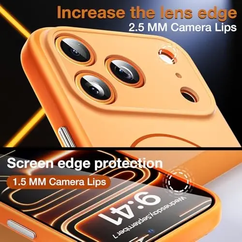 Yriklso Strong Magnetic Case for iPhone 17 Pro Max,1X Screen Protector, Protective Shockproof Cover,Phone Case for iPhone 17 Pro Max 6.9