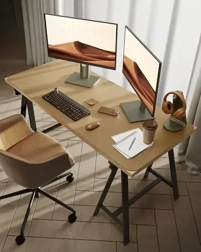 YSAGi Charm Desk himoya qiluvchi, Ofis Mat, Katta sichqoncha Mat, sirpanmaydigan PU teri Blotter, noutbuk Charm Mat, Ofis va uy uchun suv o'tkazmaydigan yozuv maydonchasi (Latte, 47.2