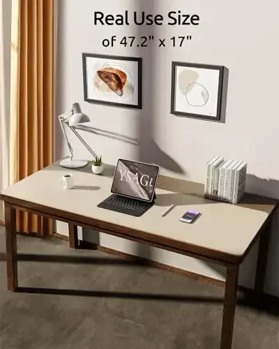 YSAGi Charm Desk Pad himoya qiluvchi, Ofis uchun stol mat, Katta sichqoncha, Sirpanmaydigan PU Charm Stol Qopqog'i, Noutbuk Stol Pad, Ofis va uy uchun suv o'tkazmaydigan Stol yozish Pad (Tuxum qobig'i, 47