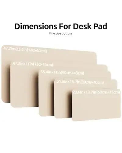 YSAGi Charm Desk Pad himoya qiluvchi, Ofis uchun stol mat, Katta sichqoncha, Sirpanmaydigan PU Charm Stol Qopqog'i, Noutbuk Stol Pad, Ofis va uy uchun suv o'tkazmaydigan Stol yozish Pad (Tuxum qobig'i, 47